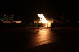 Bolu’da, doğalgaz istasyonunda çıkan yangın korku dolu anlar yaşattı