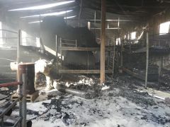 Bolu’da, işçilerin kaldığı konteyner yandı